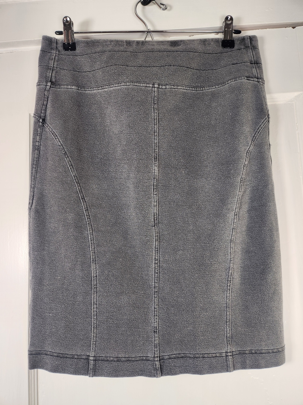 Prana Beaker Medium Gray Pencil Skirt Organic Cotton Hemp